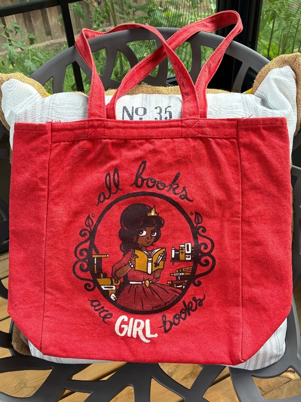 “All Books Are Girl Books” Kate Leth feminist tote bag 2015